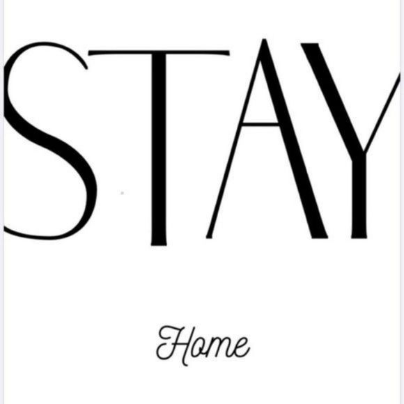 Modern minimalist monochrome stay home art print - Picture 2 of 2